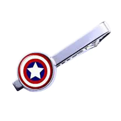 Engravable Captain America Men's Tie Bar Clip