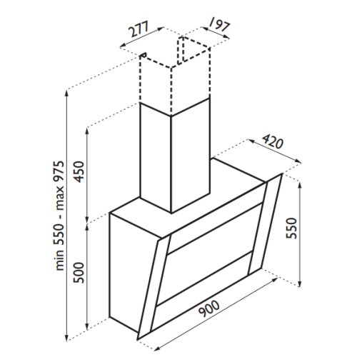 Kitchen Hoods 90cm Exhaust Fan Meireles