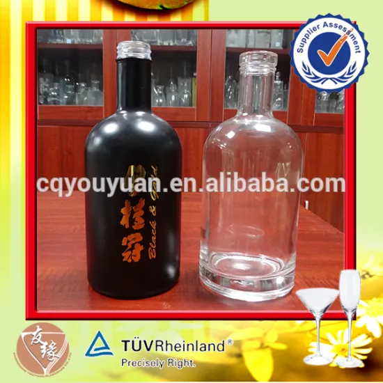 extra white glass cork screw top personalized glass rum bottles 750ml