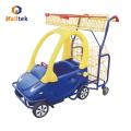 With Metal Basket Supermarket Kids Shopping Trolley