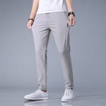 Pantaloni casual di seta di ghiaccio maschile