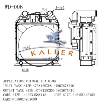 Agricultural Radiator for WDT704F.13A.010B