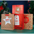 Custom Christmas Packaging Paper Gift Bag With Handles