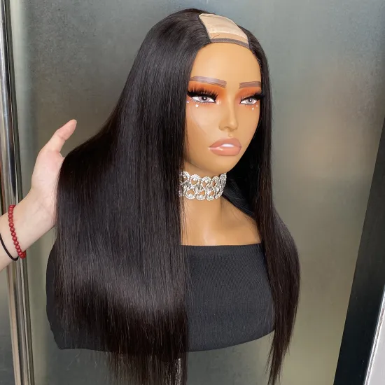 Wholesale Brazilian Virgin Raw Human Hair Wig - Cheap Price U Part Straight Wig
