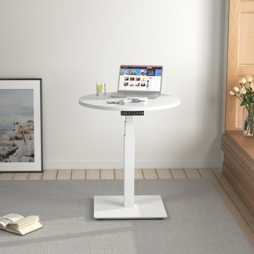 Height Adjustable Sit-Stand Desk for Home Office, School, and Coffee Table - Wood Desktop with Ergonomic Design