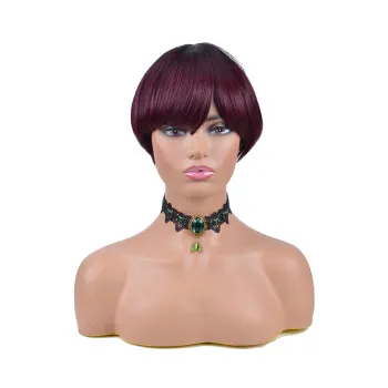 New Arrival Multiple Colour Short Pixie Cut Raw Indian Cuticle Aligned Virgin Human Hair Wigs