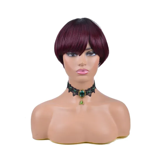 New Arrival Multiple Colour Short Pixie Cut Raw Indian Cuticle Aligned Virgin Human Hair Wigs