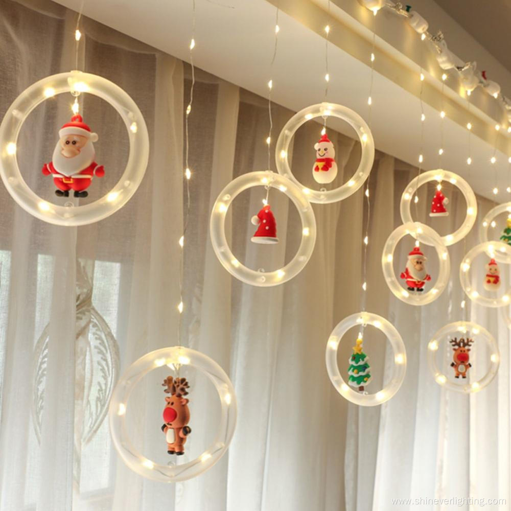 USB Merry Christmas Curtain LED String Lights