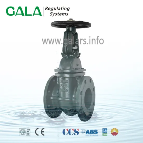 DIN F4 rising stem metal seated gate valve drawing