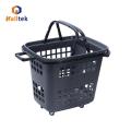 Supermarket Store Large Capacity 4wheels Plastic Basket