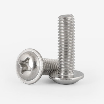 Stainless Steel 304 M5 Phillips Screws with Cross Recessed Pan Heads and Collar: DIN 967 Fasteners