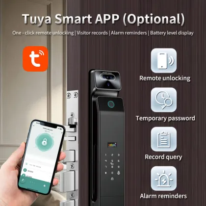 Biometric Fingerprint Palm Vein Recognition Smart Door Lock