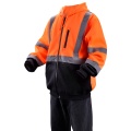 Safety Fleece Hi Vis Reflective Hoodie For Construction