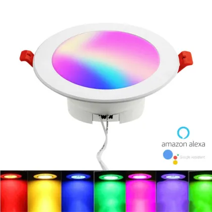 Tuya Zigbee 3.0 Smart Wireless Dimmable RGB RGBW RGBCW LED Downlight (7W/10W/12W) - Works with Echo Dot (No Hub Required)