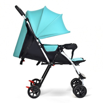 Wholesale High-Quality Folding Baby Stroller with Stainless Steel Frame and Lycra Canopy