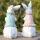 Figurines de lapin (lapin blanc de Pâques 2pcs)