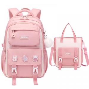 2pc Backpacks for Girls Teenagers with USB Charging Port Lunch Bag