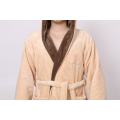 Thick Warm Flannel Fleece Luxury Hooded Hotel Bathrobe