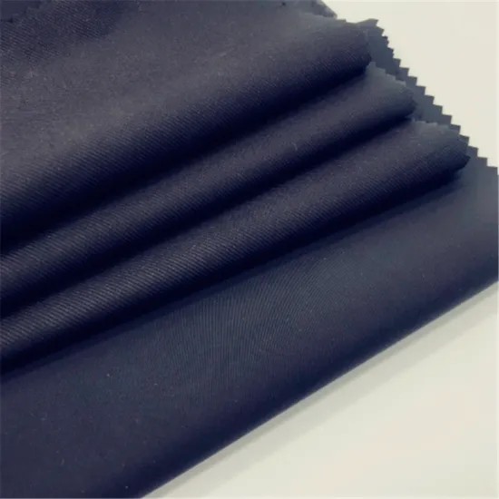 Navy DTY Dyed Yarn Spandex Polyester Fleece Fabrics