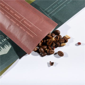Sacs de café imprimés compacts compacts compacts compacts longs et enrobés étroits en revêtement en surface avec revêtement