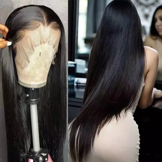 new arrival 100% HD lace front virgin cuticle aligned pre-plucked human hair wigs  for black women lady