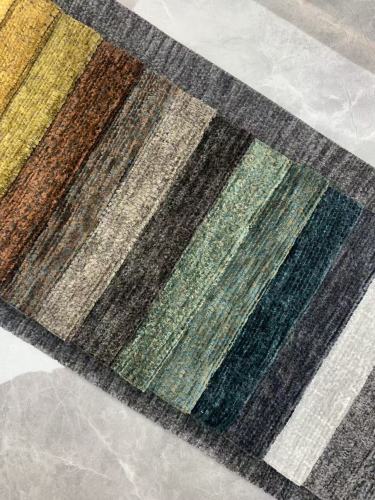 Classic Color Blocking Stripe Chenille Upholstery Fabric, High Quality ...