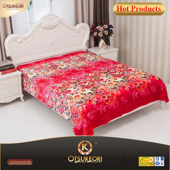 New design 100% Polyester flower flannel fleece blanket from china factory