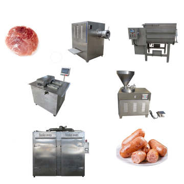 Automatic Sausage Linking and Mincing Machine in Commercial Factory