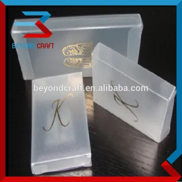 foldable clear packaging box PP plastic box with hot stamping