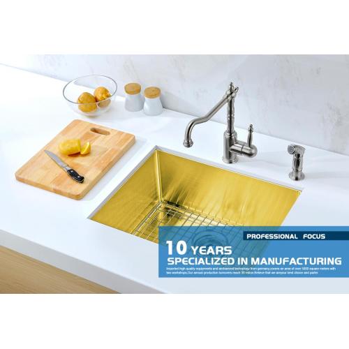 Gred mewah keluli tahan karat PVD Golden Kitchen Sink