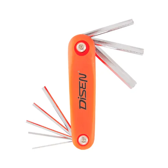 Portable 8-in-1 Metric Flat Head Folding Allen Hex Key Set