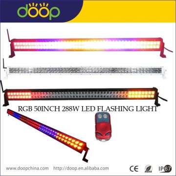 hotsale new items RGB 50" 34560LM 288w auto parts 4x4 offroad led light bar