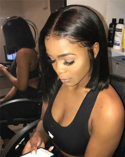frontal brazilian loose wave balayage bob hair indian red 8 inch lace front wig for braiding