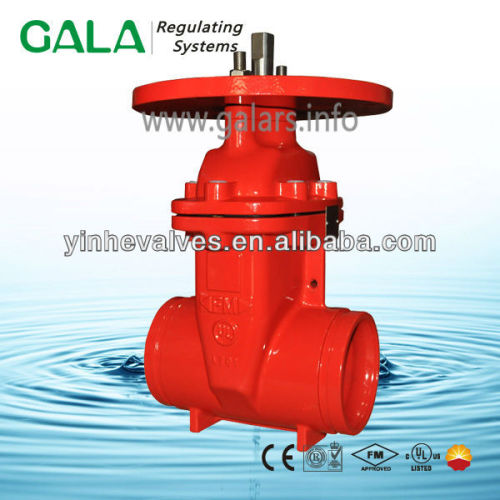 BS Groove Ends Gate Valve Fire Protection UL/FM