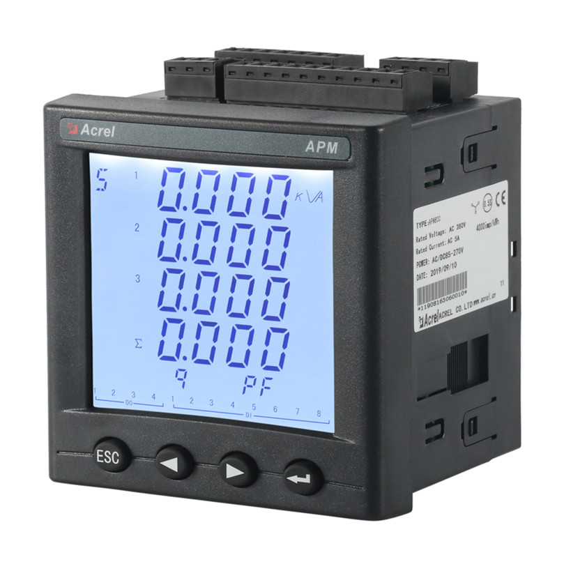 LCD display 3 phase power analyse meter