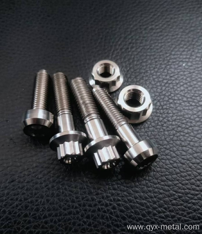 Titanium racing color flange nuts