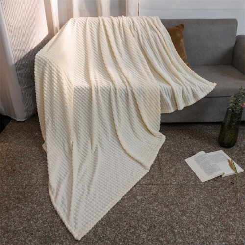 टेक्सचर्ड ग्रिड जैक्वार्ड फलालैन थ्रो