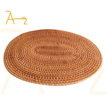 Wholesale Natural Rattan Table Decor: Hand Woven Oval Placemats & Insulated Coasters Set