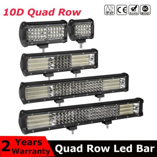 Quad Row LED Bar 4 / 7 / 12 / 20 / 22 / 28 / 36 inch LED Light Bar Driving Offroad Boat Car Tractor Truck 4x4 SUV ATV 12V 24V