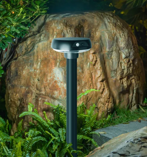 PL1653S Solar Powered LED Bollard Garden Lights with Motion Radar Sensor