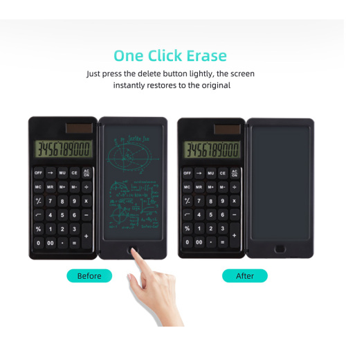 Suron Foldable Calculator with LCD Writing Tablet