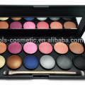 Sombra de ojos brillante de 12 colores y paleta de rubor con pincel