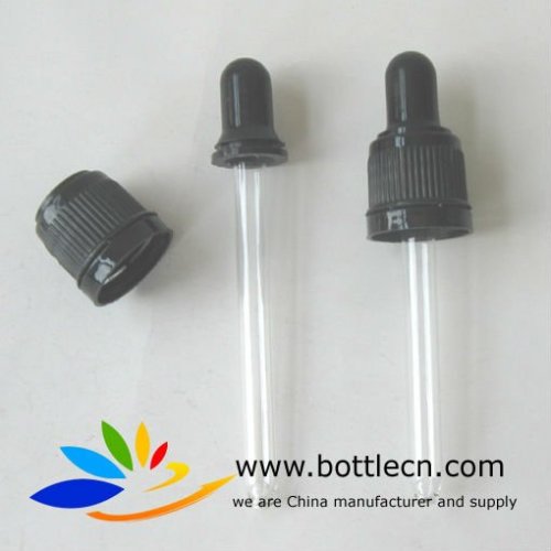 20mm glass dropper pipette with rubber, rubber teat dropper