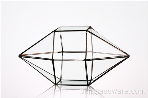 Home Geometryczne szklane terrarium Dekoracja kwiatów