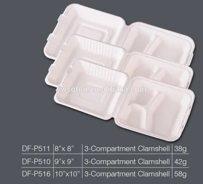 Various sizes Sugarcane fiber disposable paper tableware