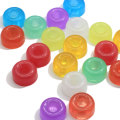 Wholesale Cute Mini Round Hollow Inside Pretty Colorful 100pcs Round Candy Beads Flatback Resin Charms for DIY Crafts