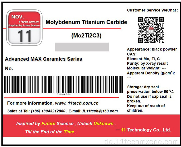 MXenes Serie Mo2Ti2C3 Multilayer -Pulver