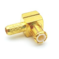 Right Angle MCX Male Plug RF Coaxial Adapter