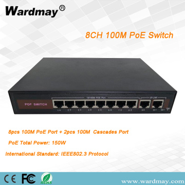 8chs double Uplink port POE switch
