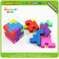 3D colorido Mini TPR montado rompecabezas Cube Eraser